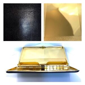 GENUINE BLACK LIZARD & GOLD COLLECTIBLE 1960’s CASE LUX BOND